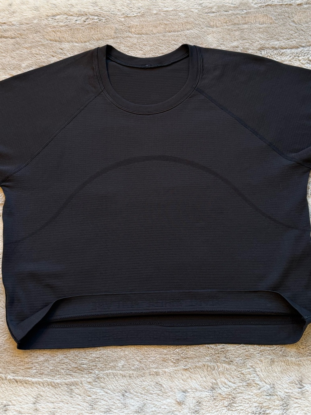 Lululemon Swiftly Tech Cropped Short-Sleeve Shirt 2.0 in Black Size 10 - Picture 8 of 13